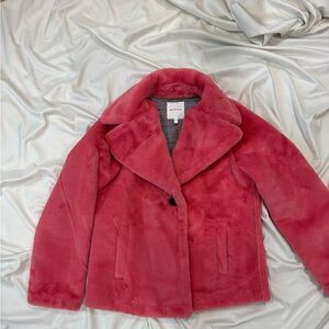 Avec Les Filles Pink Faux Fur Jacket NWOT